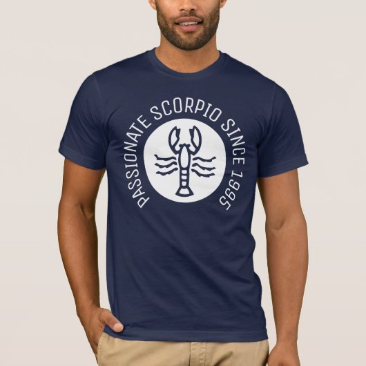 Aangepaste Geboorte Jaar Zodiac Passionate Schorpi T-shirt (Voorkant)