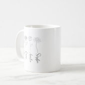 Aangepaste Geboorte Maand Bloem Plant Lover Gift Koffiemok (Voorkant links)