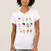 Aangepaste Geboorte Maand Bloemen Alle 12 maanden  T-shirt (Voorkant)