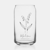 Aangepaste Geboorte Maand Bloemen May Bruidsmeisje Blikvorm Glas (Voorkant)