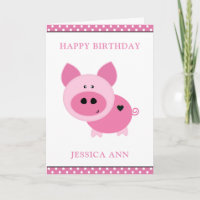 Aangepaste geboorte van Cute Pink Pig