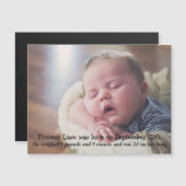 Aangepaste geboorteaankondiging magneet (Voorkant / Achterkant)