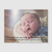 Aangepaste geboorteaankondiging magneet (Voorkant)