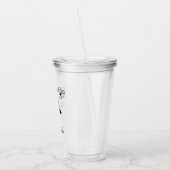Aangepaste geboortebloem met naam voorstel ,Verjaa Acryl Drinkbeker (Links)