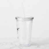 Aangepaste geboortebloem met naam voorstel ,Verjaa Acryl Drinkbeker (Links)