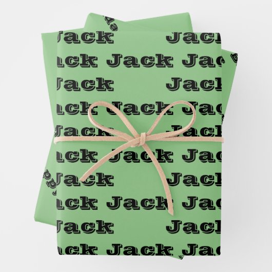 Aangepaste geboortedag inpakpapier vel (In situ)