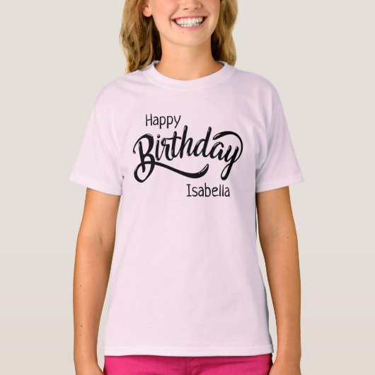 Aangepaste geboortedag t-shirt (Voorkant)