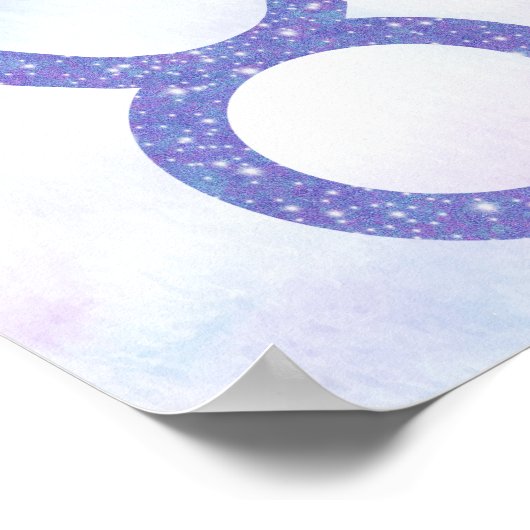 Aangepaste geboortedag van Cute Taurus Astrology P Poster (Hoek)