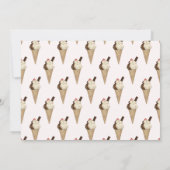 Aangepaste geboortedag voor Ice Cream Cone Party Kaart (Achterkant)