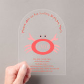 Aangepaste geboortedag voor kankersterren acryl uitnodigingen (Insitu (Draagbaar))