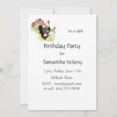 Aangepaste geboortedag voor kippen boerderij Invit Kaart (Achterkant)