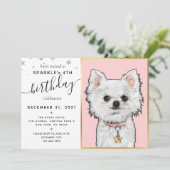 Aangepaste geboortedatum foto van Dog | Pet Star Kaart (Staand voorkant)