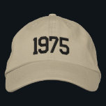 Aangepaste Geboortejaar 50ste Verjaardag Gift Gepe Geborduurde Pet<br><div class="desc">Vier een mijlpaal in stijl met dit gepersonaliseerde geborduurde honkbal pet, aangepast met uw geboortejaar! Perfect voor een 50e verjaardag, dit pet is een doordacht en uniek cadeau voor iedereen die de grote 5-0 draait. Voeg hun geboortejaar of aangepaste tekst toe aan creëer als een uniek aandenken. Met trendy borduurwerk,...</div>