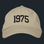 Aangepaste Geboortejaar 50ste Verjaardag Gift Gepe Geborduurde Pet<br><div class="desc">Vier een mijlpaal in stijl met dit gepersonaliseerde geborduurde honkbal pet, aangepast met uw geboortejaar! Perfect voor een 50e verjaardag, dit pet is een doordacht en uniek cadeau voor iedereen die de grote 5-0 draait. Voeg hun geboortejaar of aangepaste tekst toe aan creëer als een uniek aandenken. Met trendy borduurwerk,...</div>