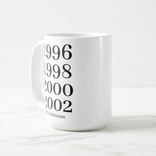 Aangepaste Geboortejaar Mok voor kinderen, Tieners (Voorkant links)