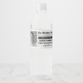 Aangepaste Geboortekrant Labels, Geboorte Foto Waterfles Etiket (Voorkant)