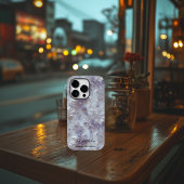 Aangepaste Geborduurde Bloemen iPhone Case met Mot