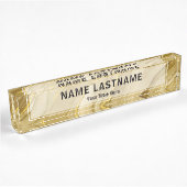 Aangepaste Geborstelde Gouden Kantoor | Profession Naambordje