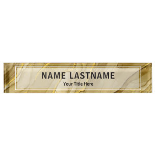 Aangepaste Geborstelde Gouden Kantoor Profession Naambordje