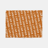 Aangepaste gebrande Sinaasappel Gepersonaliseerde  Fleece Deken (Voorkant (Horizontaal))