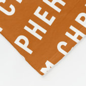 Aangepaste gebrande Sinaasappel Gepersonaliseerde  Fleece Deken (Hoek)