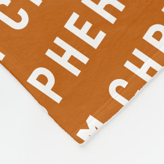 Aangepaste gebrande Sinaasappel Gepersonaliseerde  Fleece Deken (Hoek)