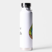 Aangepaste Gebrandschilderde Glas Blad Eco Waterfles (Links)