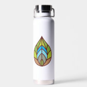 Aangepaste Gebrandschilderde Glas Blad Eco Waterfles (Achterkant)