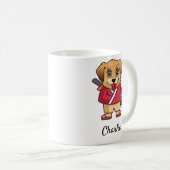 Aangepaste gebruikersnaam | Cute Samurai Pet Koffiemok (Voorkant rechts)