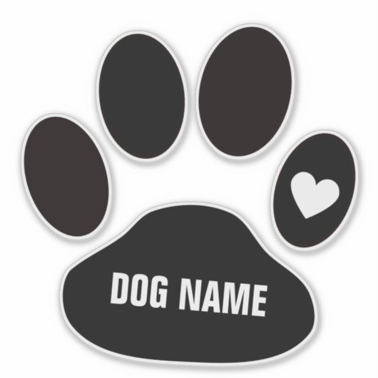 Aangepaste gebruikersnaam op Paw Sticker (Voorkant)