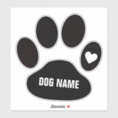 Aangepaste gebruikersnaam op Paw Sticker (Vel)