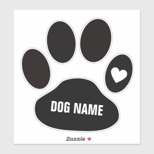 Aangepaste gebruikersnaam op Paw Sticker (Vel)