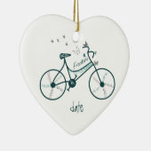 Aangepaste gebufferde bike Butterflies, bloemen en Keramisch Ornament (Rechts)