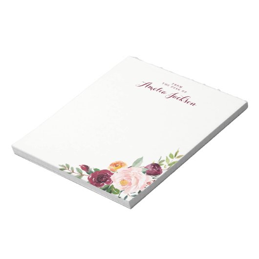 Aangepaste gebundelde geborduurde Blocnote (Linkerzijde)