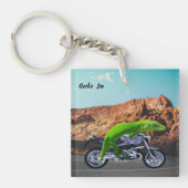 Aangepaste Gecko Rider Joe Motorcycle Desert Highw Sleutelhanger (voorkant)