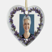 Aangepaste gedateerde naam Foto Waterverf Flower Keramisch Ornament (Rechts)