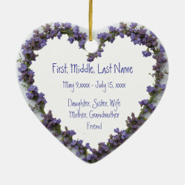 Aangepaste gedateerde naam Foto Waterverf Flower Keramisch Ornament