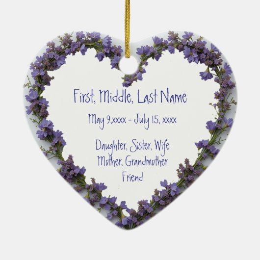 Aangepaste gedateerde naam Foto Waterverf Flower Keramisch Ornament (Achterkant)