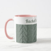 Aangepaste gedempte groene gezellige winter | Knuf Mok (Links)