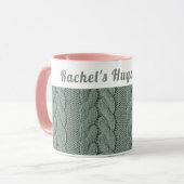 Aangepaste gedempte groene gezellige winter | Knuf Mok (Voorkant links)