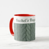 Aangepaste gedempte groene gezellige winter | Knuf Mok (Voorkant links)