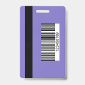 Aangepaste gedempte Paarse perskaart met bewerkbar Badge (Achterkant)