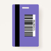 Aangepaste gedempte Paarse perskaart met bewerkbar Badge (Achterkant)