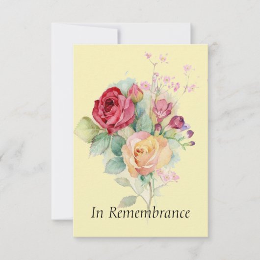 Aangepaste gedenkdienst Rozen Tuinventiel Kaart (Voorkant)