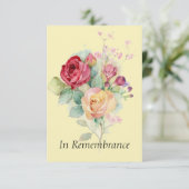 Aangepaste gedenkdienst Rozen Tuinventiel Kaart (Staand voorkant)