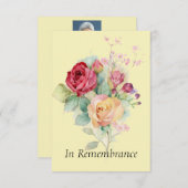 Aangepaste gedenkdienst Rozen Tuinventiel Kaart (Voorkant / Achterkant)