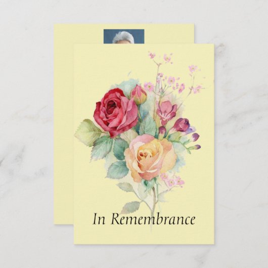 Aangepaste gedenkdienst Rozen Tuinventiel Kaart (Voorkant / Achterkant)