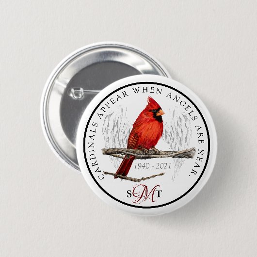 Aangepaste gedenktekens Initialen kardinaal en Ang Ronde Button 5,7 Cm (Voorkant /achterkant)
