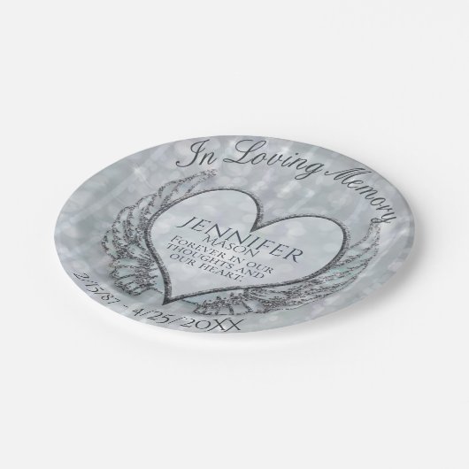 Aangepaste gedenkwaardige Sjabloon Papieren Bordje (Gekanteld)