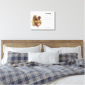 Aangepaste gedichtenprint, bruiloft songteksten me canvas afdruk (Insitu (Slaapkamer))